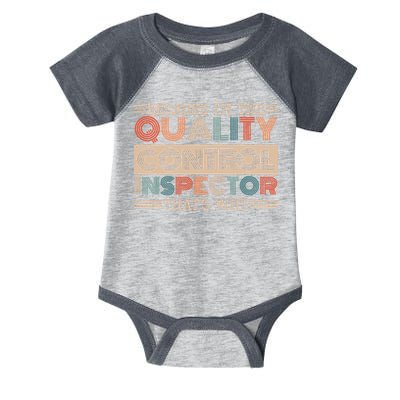 Retro Quality Control Design For Quality Control Inspectors Infant Baby Jersey Bodysuit