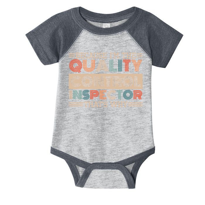 Retro Quality Control Design For Quality Control Inspectors Infant Baby Jersey Bodysuit