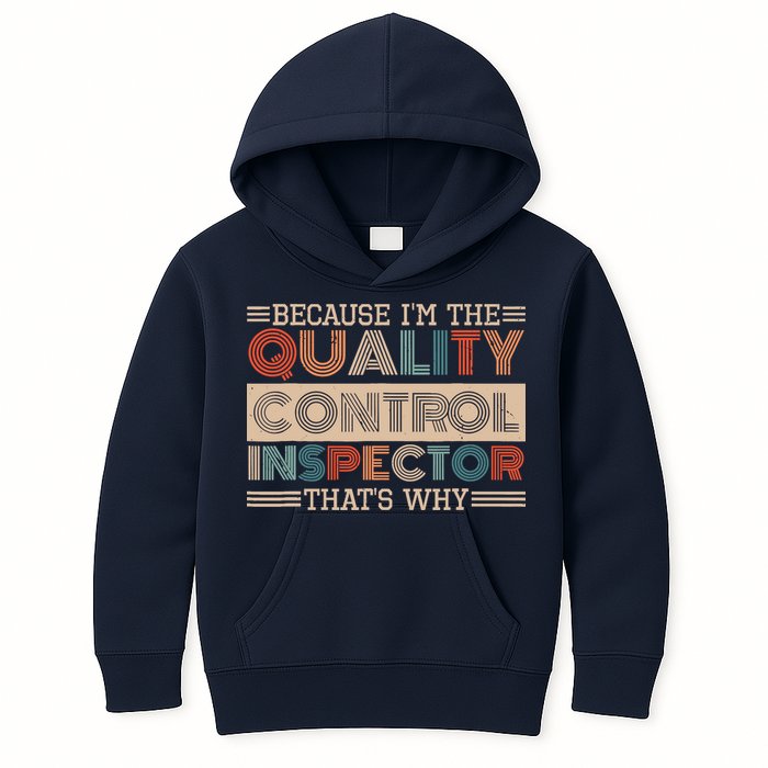 Retro Quality Control Design For Quality Control Inspectors Kids Hoodie