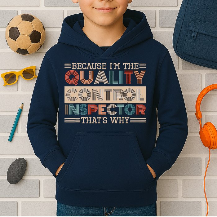 Retro Quality Control Design For Quality Control Inspectors Kids Hoodie