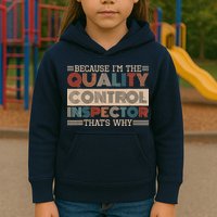Retro Quality Control Design For Quality Control Inspectors Kids Hoodie