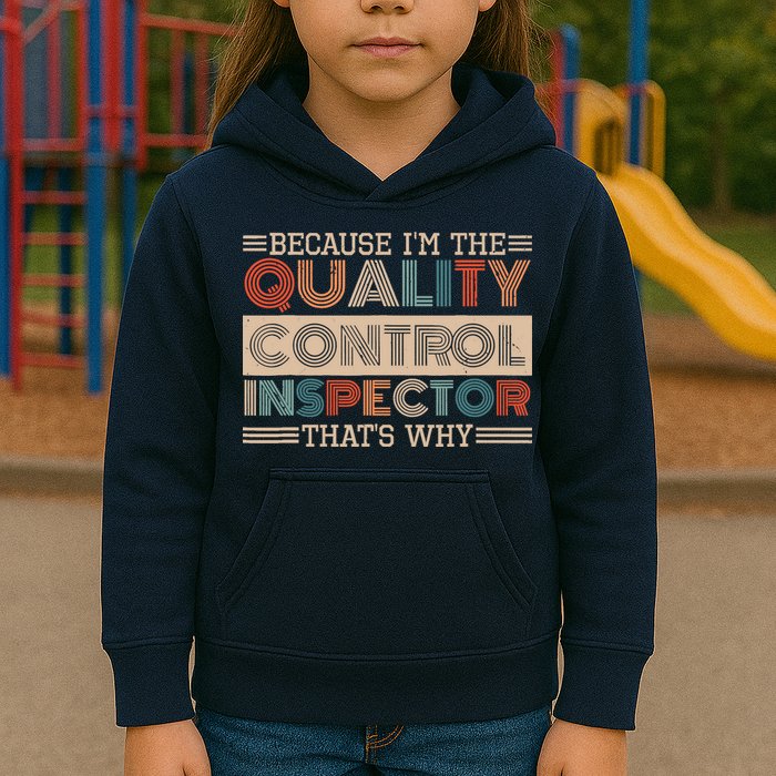 Retro Quality Control Design For Quality Control Inspectors Kids Hoodie