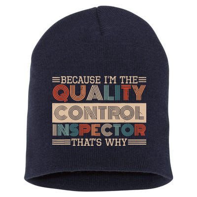 Retro Quality Control Design For Quality Control Inspectors Short Acrylic Beanie