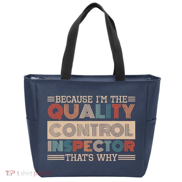 Retro Quality Control Design For Quality Control Inspectors Zip Tote Bag