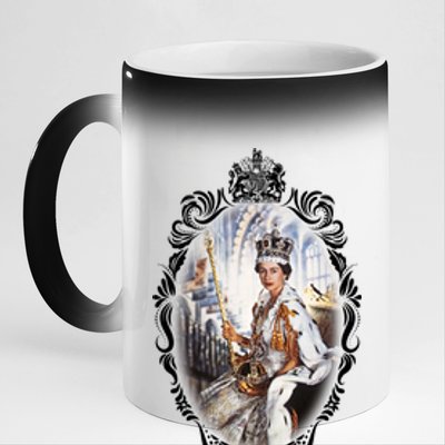 RIP Queen Elizabeth II 1926 2022 11oz Black Color Changing Mug