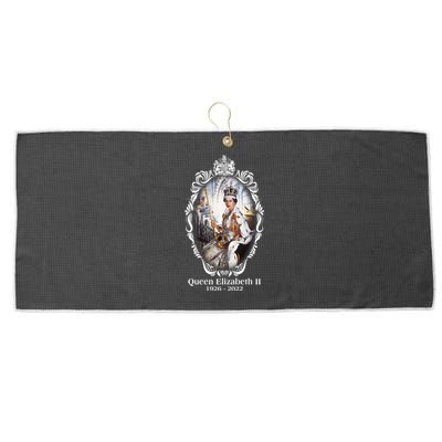 RIP Queen Elizabeth II 1926 2022 Large Microfiber Waffle Golf Towel