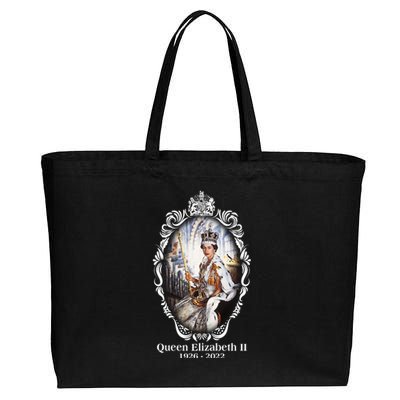 RIP Queen Elizabeth II 1926 2022 Cotton Canvas Jumbo Tote