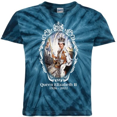 RIP Queen Elizabeth II 1926 2022 Kids Tie-Dye T-Shirt