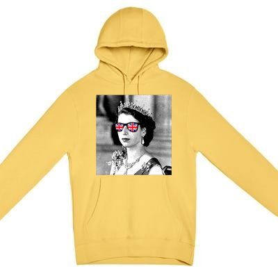 RIP Queen Elizabeth British Flag Sunglasses Premium Pullover Hoodie