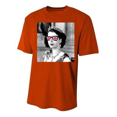 RIP Queen Elizabeth British Flag Sunglasses Performance Sprint T-Shirt