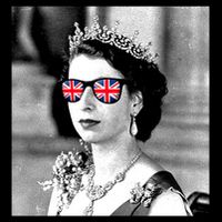 RIP Queen Elizabeth British Flag Sunglasses Impact Tech Backpack