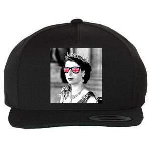 RIP Queen Elizabeth British Flag Sunglasses Wool Snapback Cap