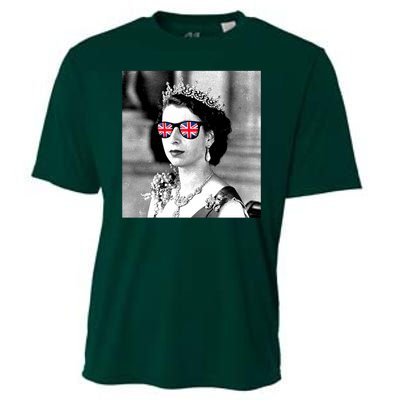 RIP Queen Elizabeth British Flag Sunglasses Cooling Performance Crew T-Shirt