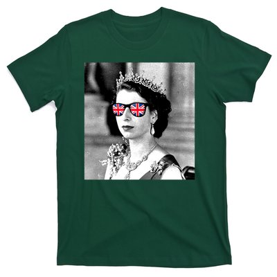 RIP Queen Elizabeth British Flag Sunglasses T-Shirt