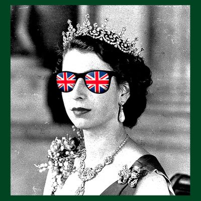 RIP Queen Elizabeth British Flag Sunglasses T-Shirt