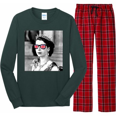 RIP Queen Elizabeth British Flag Sunglasses Long Sleeve Pajama Set