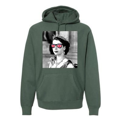 RIP Queen Elizabeth British Flag Sunglasses Premium Hoodie