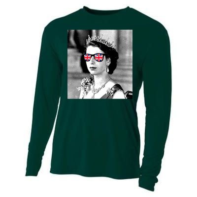 RIP Queen Elizabeth British Flag Sunglasses Cooling Performance Long Sleeve Crew