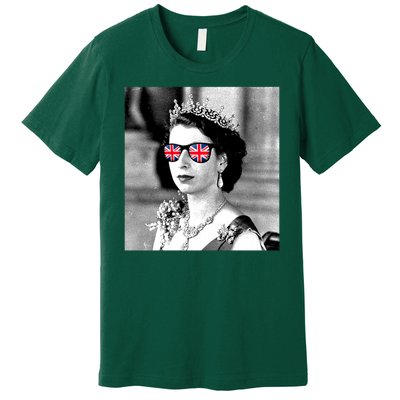 RIP Queen Elizabeth British Flag Sunglasses Premium T-Shirt