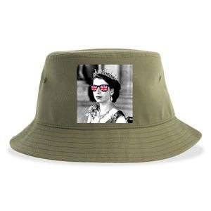 RIP Queen Elizabeth British Flag Sunglasses Sustainable Bucket Hat