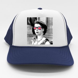 RIP Queen Elizabeth British Flag Sunglasses Trucker Hat