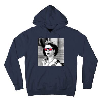 RIP Queen Elizabeth British Flag Sunglasses Tall Hoodie