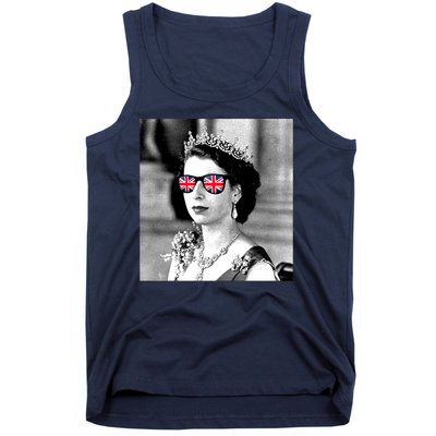 RIP Queen Elizabeth British Flag Sunglasses Tank Top