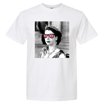 RIP Queen Elizabeth British Flag Sunglasses Garment-Dyed Heavyweight T-Shirt