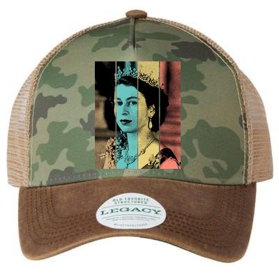 RIP Queen Elizabeth Vintage Color Block Pop Art Legacy Tie Dye Trucker Hat