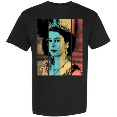 RIP Queen Elizabeth Vintage Color Block Pop Art Garment-Dyed Heavyweight T-Shirt