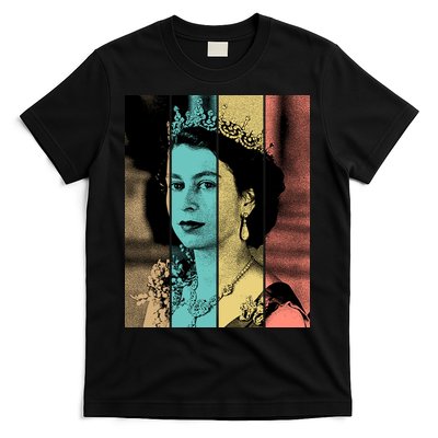 RIP Queen Elizabeth Vintage Color Block Pop Art T-Shirt