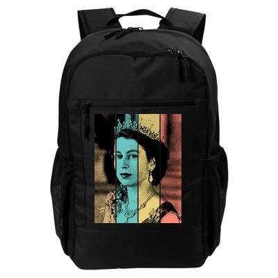 RIP Queen Elizabeth Vintage Color Block Pop Art Backpack