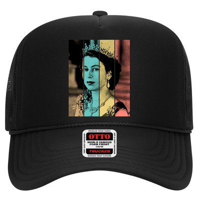 RIP Queen Elizabeth Vintage Color Block Pop Art Trucker Hat
