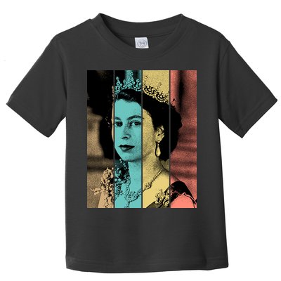 RIP Queen Elizabeth Vintage Color Block Pop Art Toddler T-Shirt