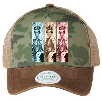 RIP Queen Elizabeth Vintage Retro Color Block Pop Art Legacy Tie Dye Trucker Hat