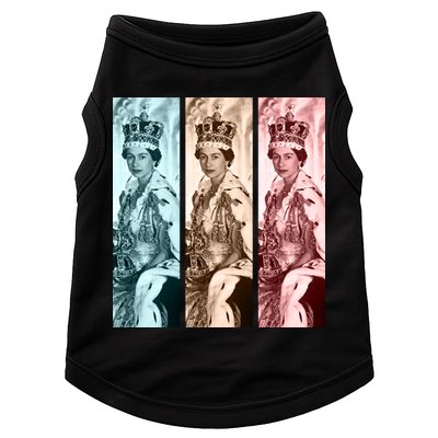 RIP Queen Elizabeth Vintage Retro Color Block Pop Art Doggie Tank