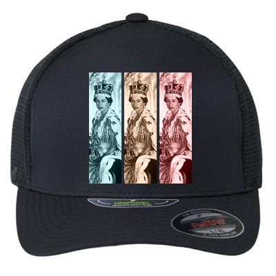 RIP Queen Elizabeth Vintage Retro Color Block Pop Art Flexfit Unipanel Trucker Cap