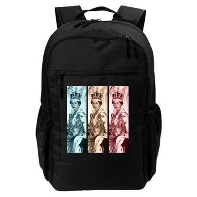 RIP Queen Elizabeth Vintage Retro Color Block Pop Art Backpack