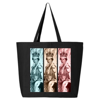 RIP Queen Elizabeth Vintage Retro Color Block Pop Art 25L Jumbo Tote