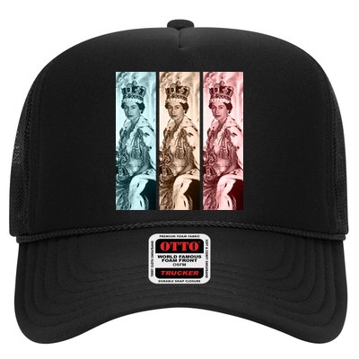 RIP Queen Elizabeth Vintage Retro Color Block Pop Art Trucker Hat