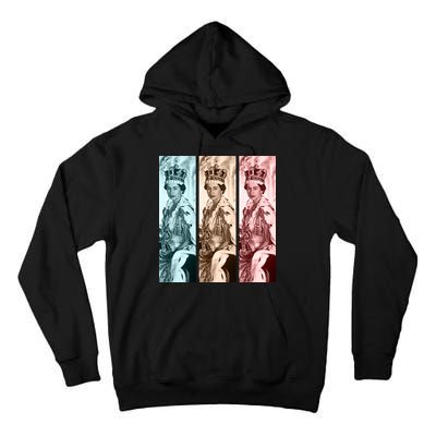 RIP Queen Elizabeth Vintage Retro Color Block Pop Art Tall Hoodie
