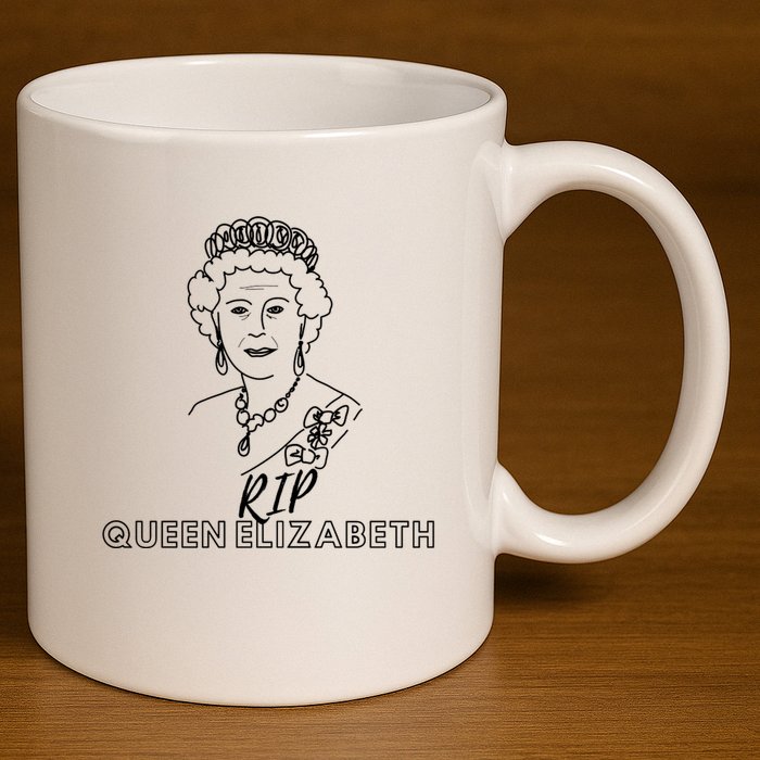 RIP Queen Elizabeth 11oz C Handle Ceramic Mug