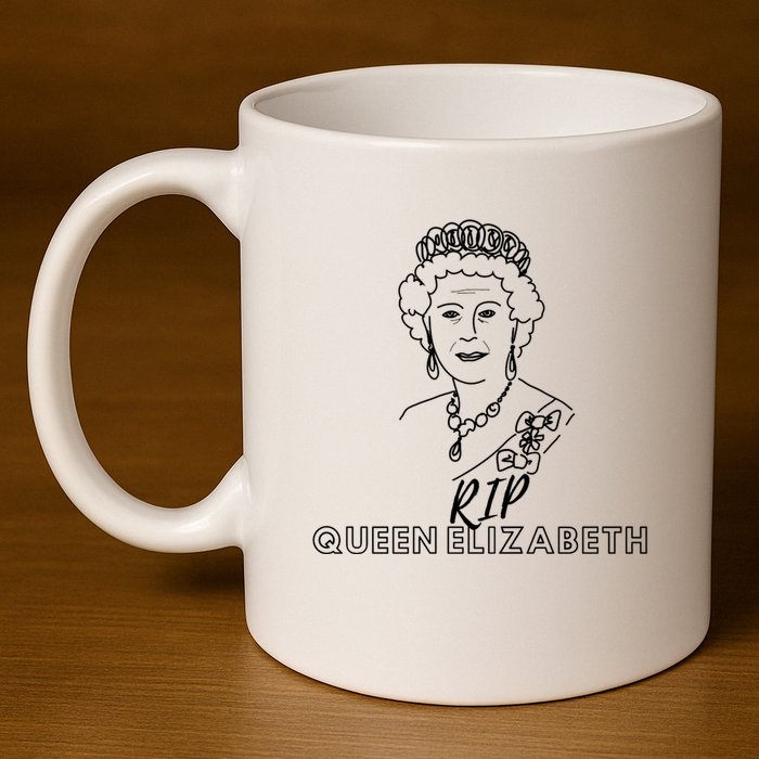 RIP Queen Elizabeth 11oz C Handle Ceramic Mug