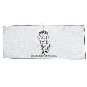 RIP Queen Elizabeth Large Microfiber Waffle Golf Towel