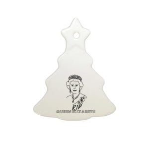 RIP Queen Elizabeth Ceramic Tree Ornament