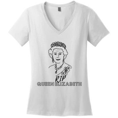 RIP Queen Elizabeth Women's V-Neck T-Shirt