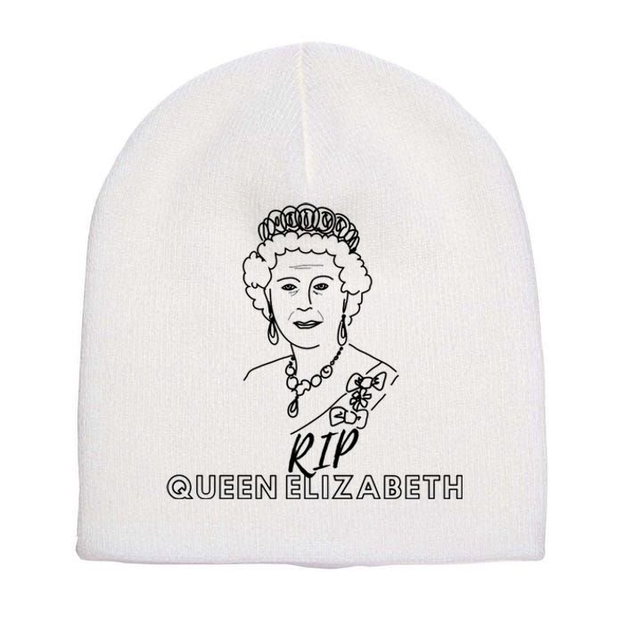 RIP Queen Elizabeth Short Acrylic Beanie