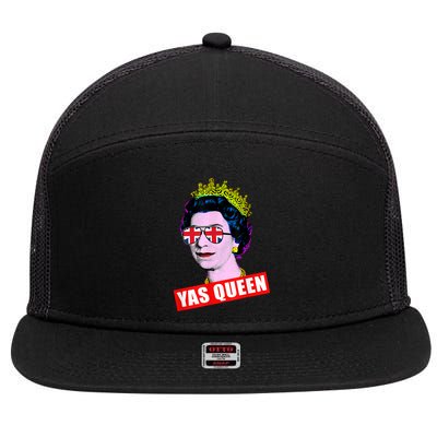 RIP Queen Elizabeth II 1926 2022 7 Panel Mesh Trucker Snapback Hat