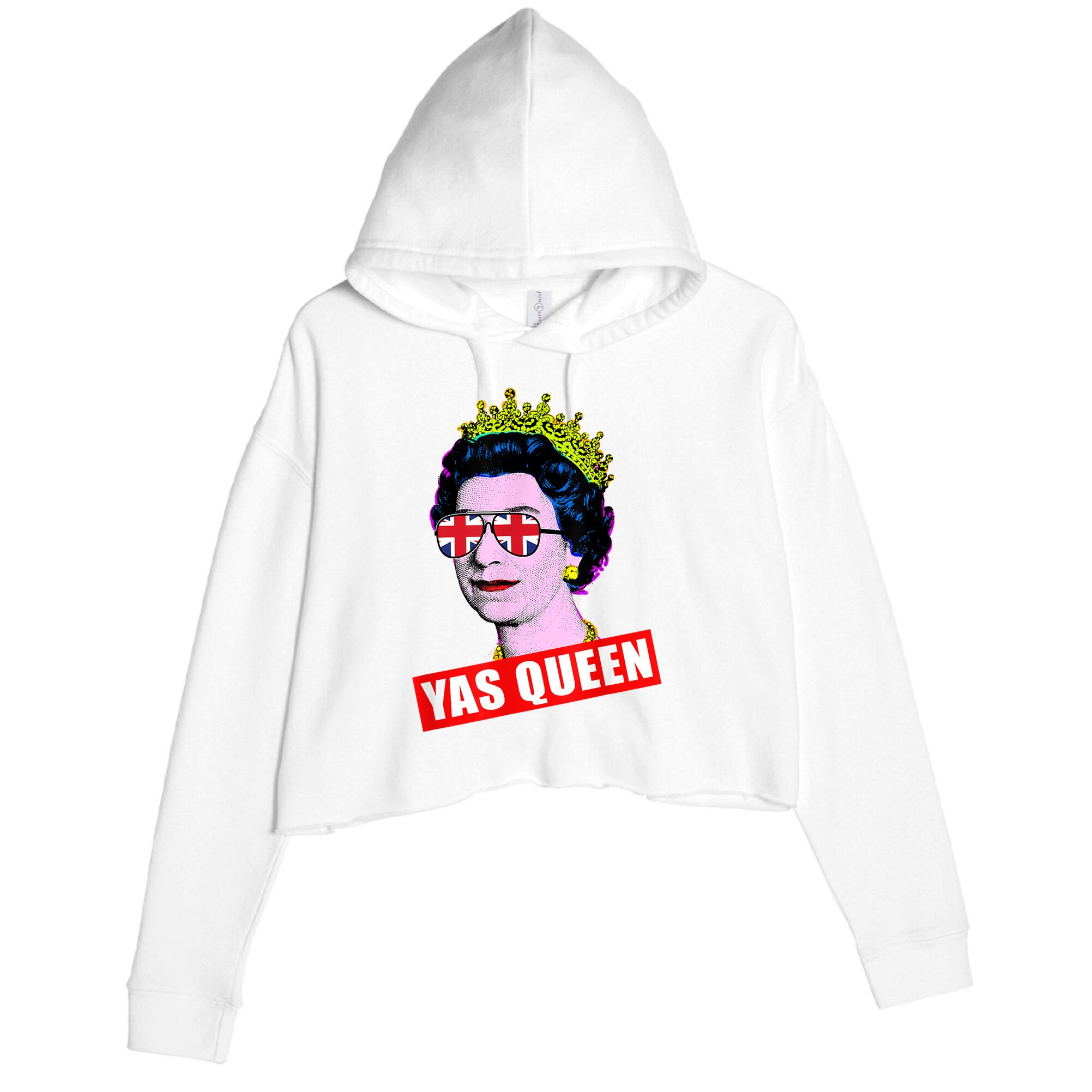 RIP Queen Elizabeth II 1926 2022 Crop Fleece Hoodie