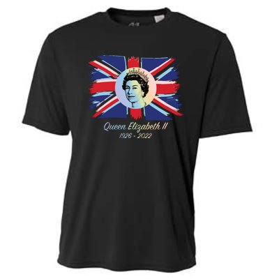 RIP Queen Elizabeth II Tribute UK Flag Colorful Cooling Performance Crew T-Shirt